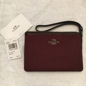 BLOW OUT!!! NWT Coach Wristlet Cloth Leather Trim
